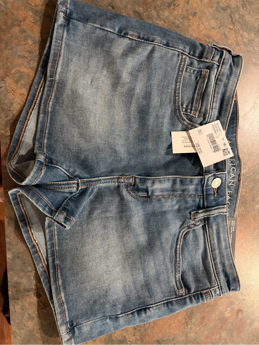 American Eagle Outfitters Faded Blue Denim Women's Shorts
